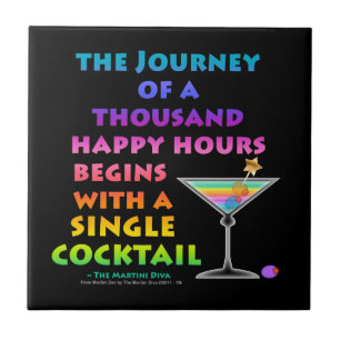 JOURNEY OF A THOUSAND HAPPY HOURS Coaster Tile