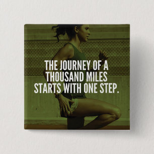 Journey Of A Thousand Miles - Workout Inspiration 15 Cm Square Badge