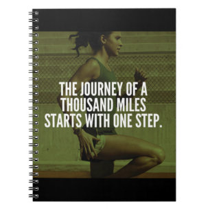 Journey Of A Thousand Miles - Workout Inspiration Notebook