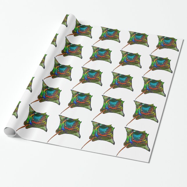 JOURNEY OF MANTA WRAPPING PAPER (Unrolled)