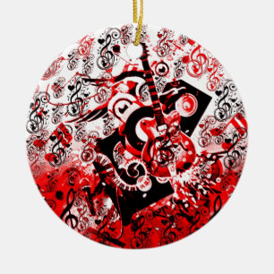 Journey of Music-Red_ Ceramic Tree Decoration