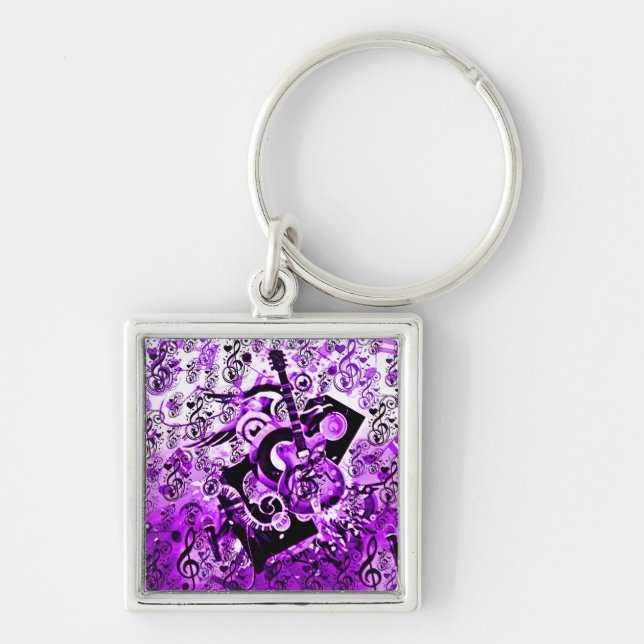 Journey Of Music,Rocks Purple_ Key Ring (Front)