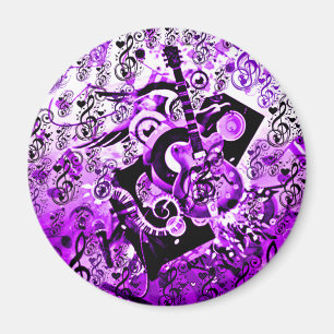 Journey Of Music,Rocks Purple_ Magnet