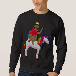 Journey Of The Sloth On A Unicorn Sweatshirt