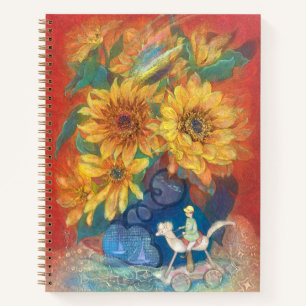 Journey of Whimsy: Sunflower & Rainbow Notebook