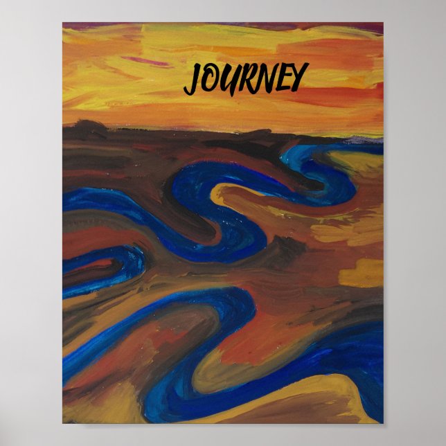 JOURNEY POSTER BY ARTIST PAULA REILLY. (Front)