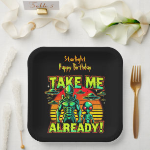 Journey to Extraterrestrial Realms Now! Paper Plate