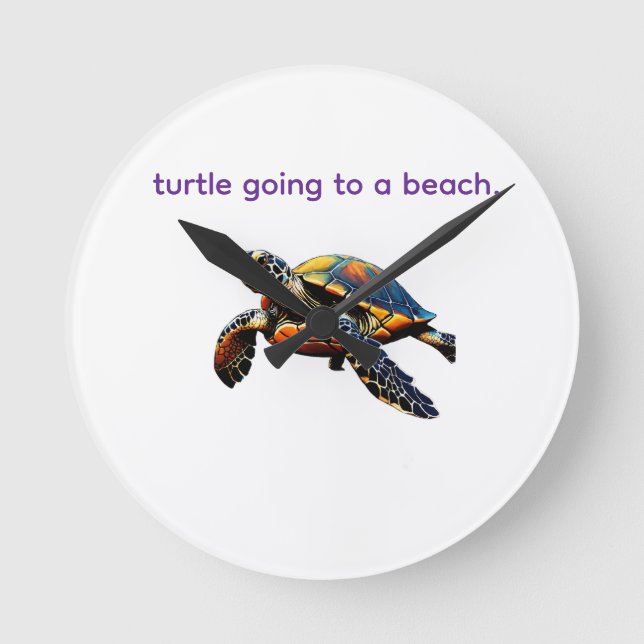 Journey to Shore: The Turtle’s Path Round Clock (Front)