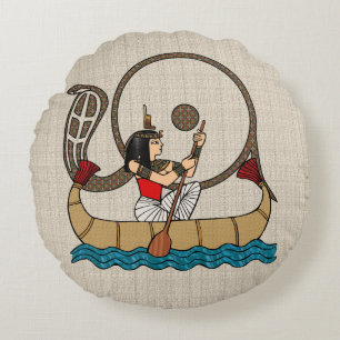 Journey To The Afterlife Round Cushion
