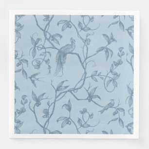 Journey to the Chateau Peacock Blue Napkin