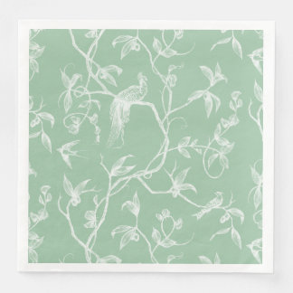 Journey to the Chateau Peacock Green2  Napkin