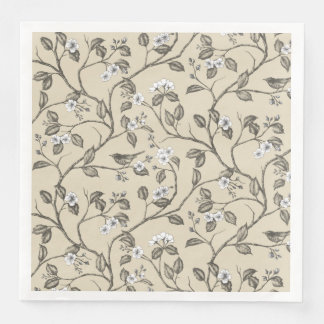 Journey to the Chateau Warbler Beige Napkin