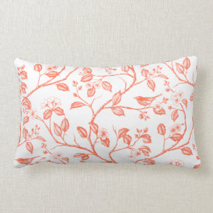 Journey to the Chateau Warbler Red Lumbar Cushion