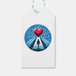Journey to the Heart - Emotional Pixel Art Design Gift Tags