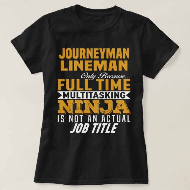 Journeyman Lineman T-Shirt (Design Front)