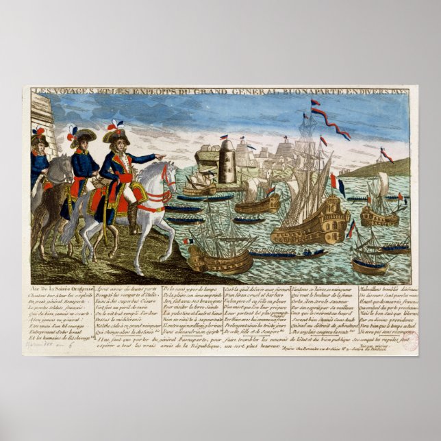 Journeys and Exploits of General Bonaparte  1798 Poster (Front)