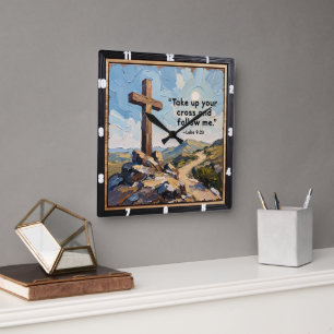 Journey's Call: Follow The Path Square Wall Clock