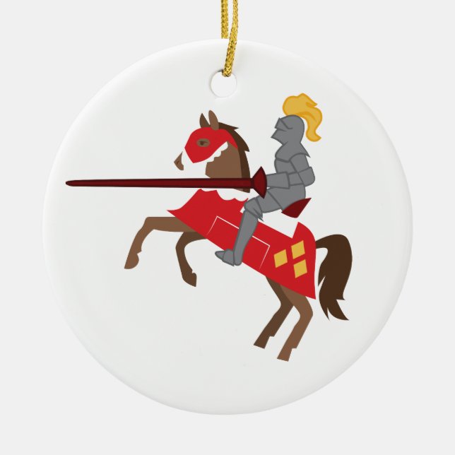 Joust Knight Ceramic Ornament (Front)