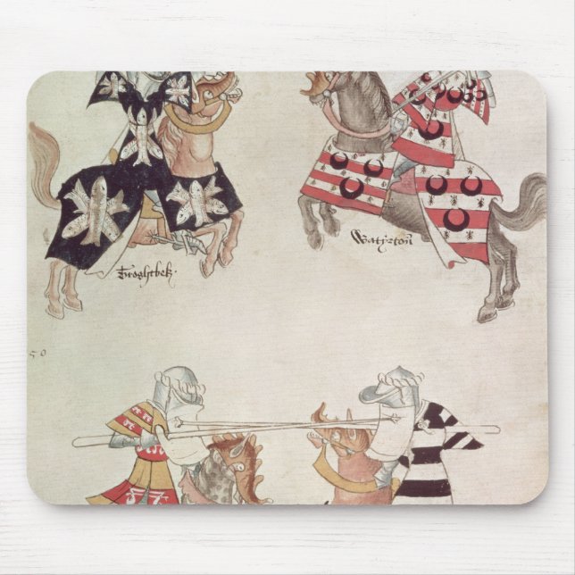 Jousting Knights, from Sir Thomas Holmes' Book Mouse Pad (Front)