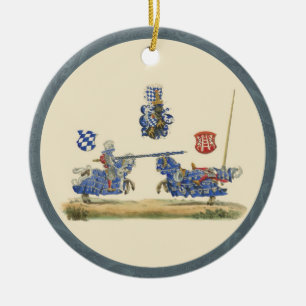 Jousting Knights - Mediaeval Theme Ceramic Tree Decoration