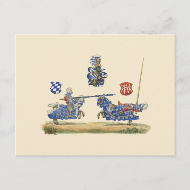 Jousting Knights - Mediaeval Theme Postcard (Front)