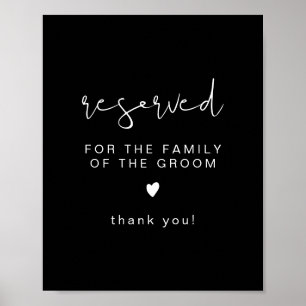 JOVI Black Edgy Reserved for Family of Groom Poster