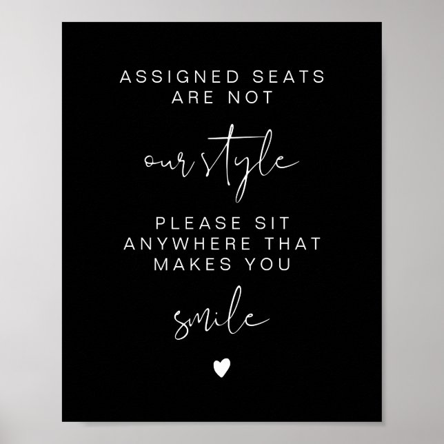 JOVI Black Edgy Sit Anywhere No Assigned Seats  Poster (Front)