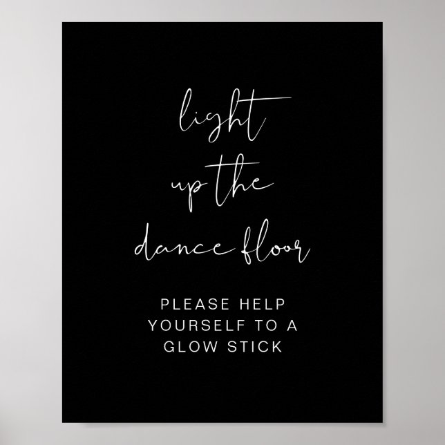 JOVI Black Light Up The Dance Floor Glow Stick  Poster (Front)