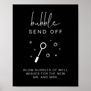 JOVI Edgy Black Bubble Send Off Wedding Sign