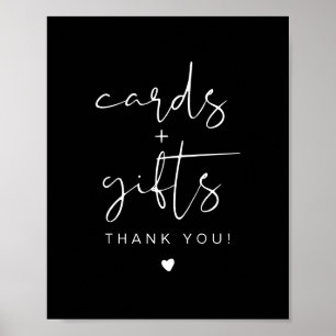 JOVI Edgy Black Modern Cards & Gifts Sign