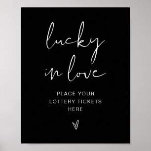 JOVI Edgy Black Modern Lucky in Love Sign