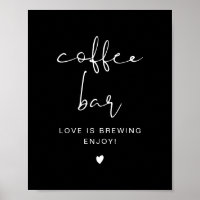 JOVI Edgy Modern Coffee Bar Table Sign