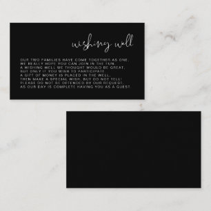 JOVI Modern Black Edgy Wishing Well Card