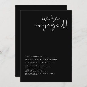 JOVI Modern Edgy Black Engagement Announcement