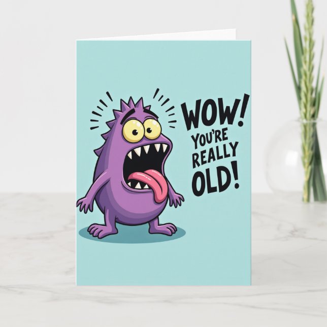 Jovial Purple Monster Card (Front)