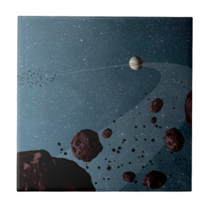 Jovian Trojans Asteroids. Ceramic Tile