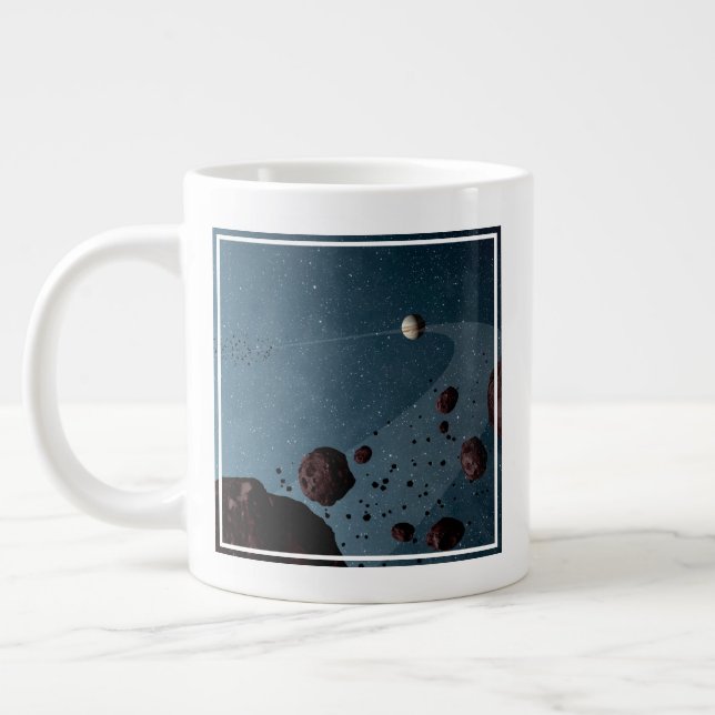 Jovian Trojans Asteroids. Large Coffee Mug (Left)