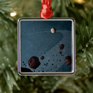 Jovian Trojans Asteroids. Metal Ornament