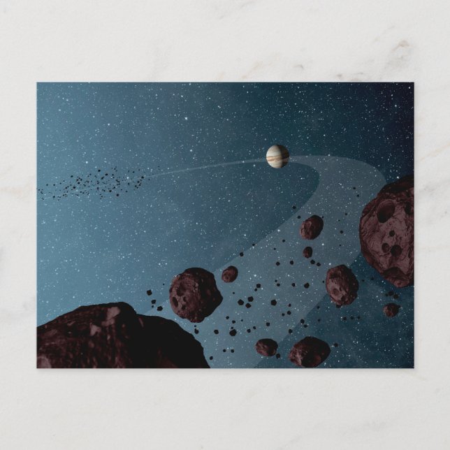 Jovian Trojans Asteroids. Postcard (Front)