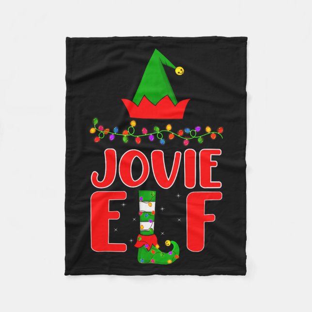 Jovie Elf Matching Family Lighting Christmas  Fleece Blanket (Front)