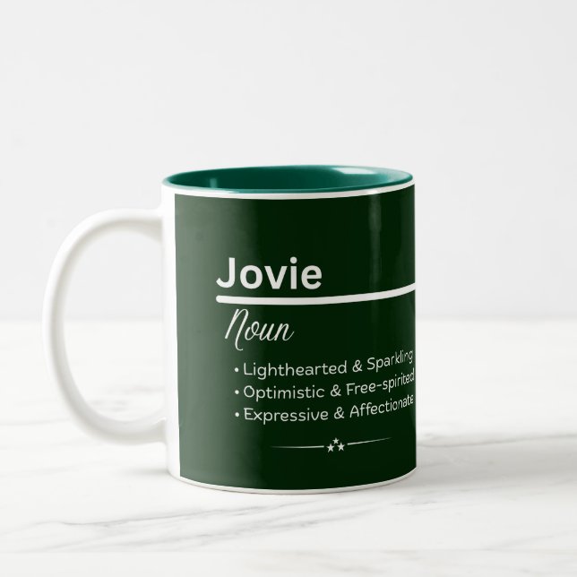 Jovie Personalized Name Coffee Mug (Left)