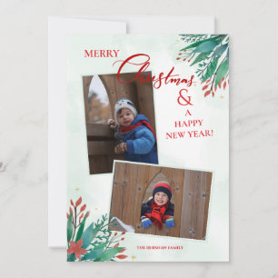 Joy 2-Photo Holiday Card