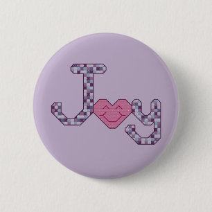 Joy 6 Cm Round Badge