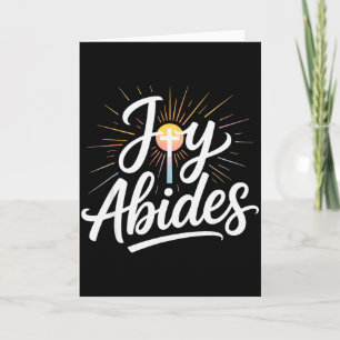 Joy Abides Christian Cross Sunbeam Faith Inspirati Card