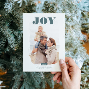 Joy   Abstract Frame Photo Overlay Holiday Card