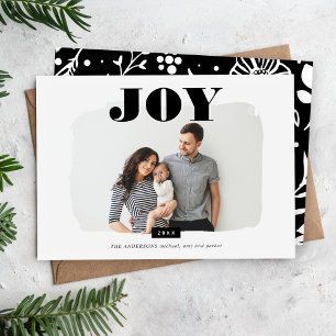 Joy   Abstract Frame Photo Overlay Holiday Card