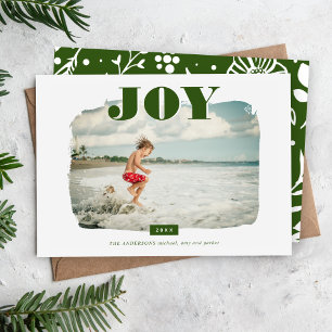 Joy   Abstract Frame Photo Overlay Holiday Card