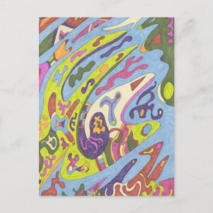 Joy, abstract postcard