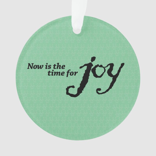 "Joy" acrylic Christmas ornament (Front)