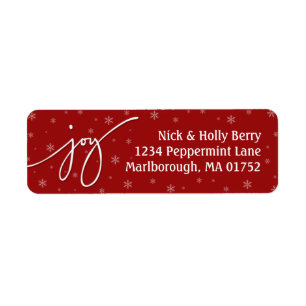 Joy Address Label Return Address Label